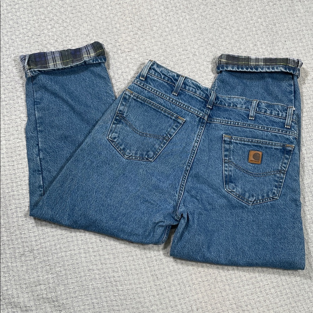 Carhartt Vintage Flannel Lined Jeans B121DST Pants Relaxed Fit Jeans Denim 36x30